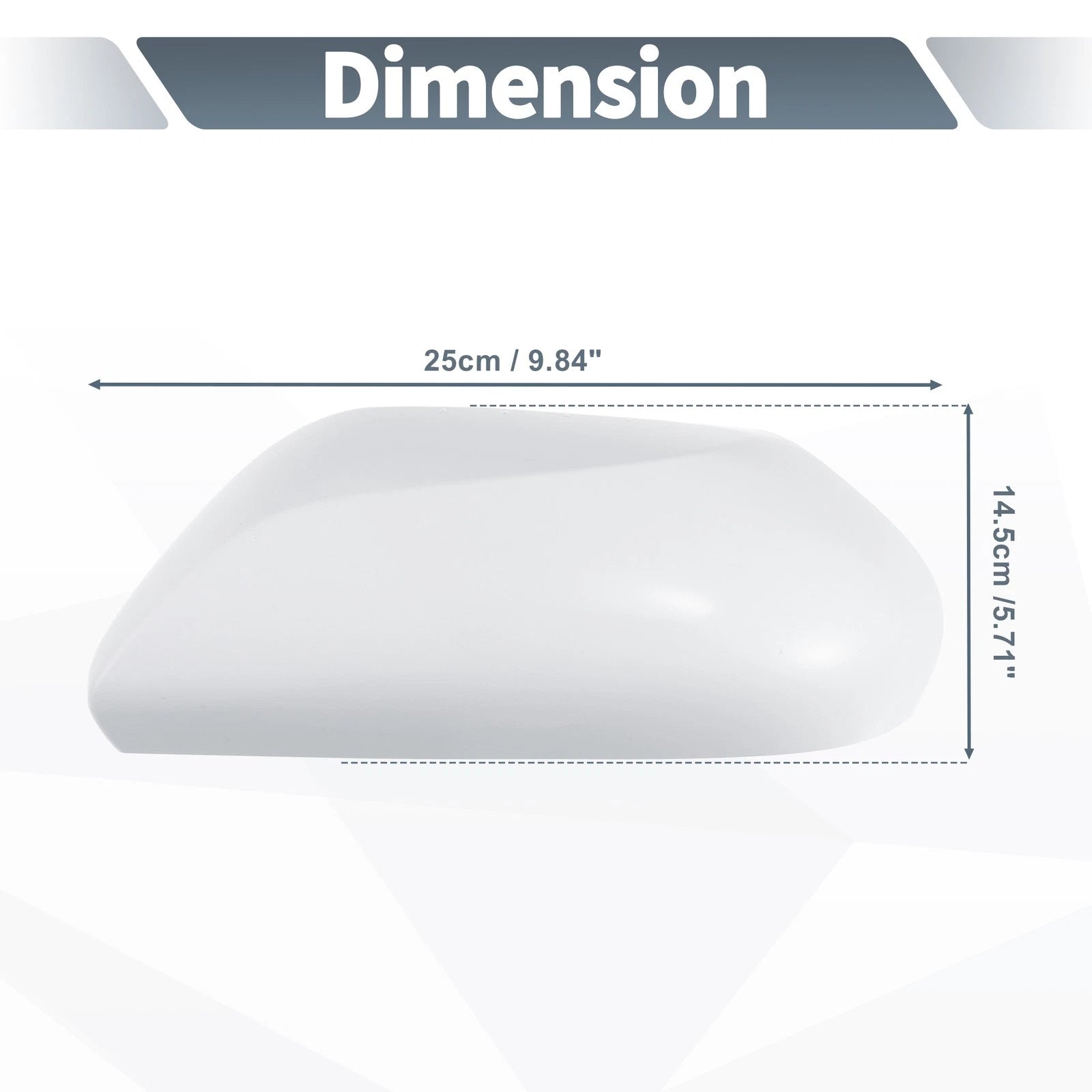 Pair Rearview Mirror Cover Cap White for Toyota Camry (2018–2021)