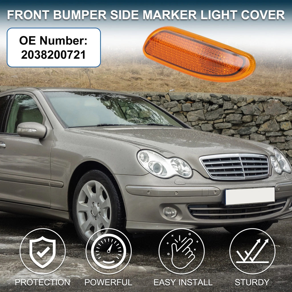 1 Pc Left Front Bumper Side Marker Light Cover for Mercedes-Benz (2003–2009)