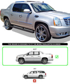 4" Matte Black Running Boards for Cadillac Escalade EXT (2002-2013)