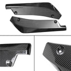 2X Carbon Fiber Rear Bumper Lip Diffuser Splitter for Universal Fit