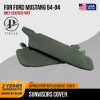 Sunvisors Covers for Ford Mustang (1994–2004) Black Leather Synthetic