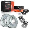 8x Rear Drilled Brake Rotors & Pads for BMW 330i 330xi 335i (2006–2013)