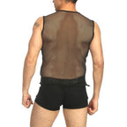 Set of 4 Fishnet String Vests for Men