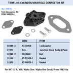 Trim Cylinder Connector Kit for MerCruiser Alpha Bravo (21970, 98825A4)
