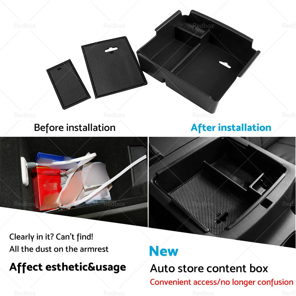 Center Console Armrest Storage Box Tray for SsangYong Musso (2019–2022)