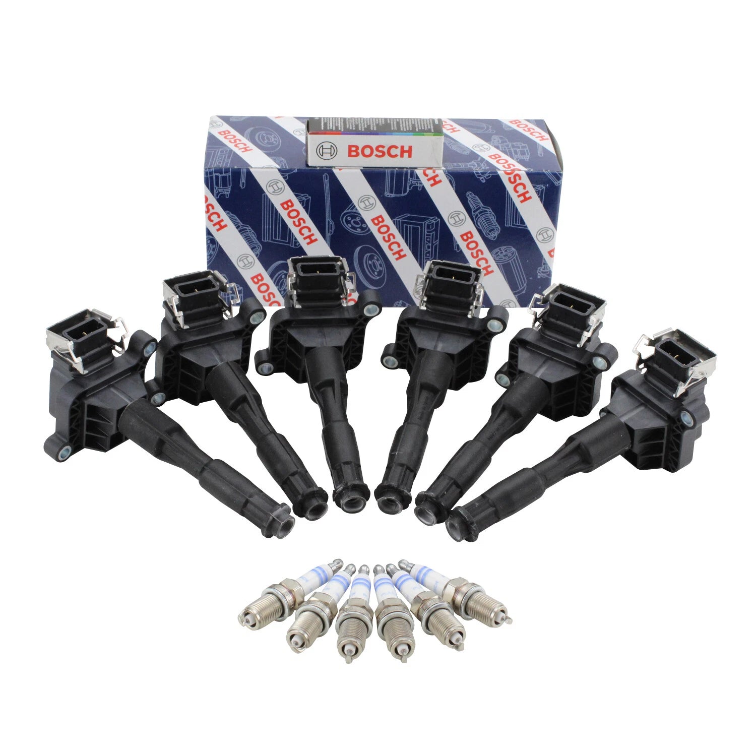 Set of 6 Ignition Coils & 6 Spark Plugs for BMW 2.8 L6 M52 (1995–2000)