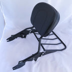 Black Backrest Sissy Bar with Luggage Rack for Harley Touring (2009–2015)