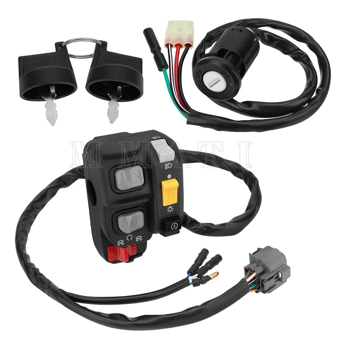 Start Stop Switch & Key Switch for Honda Recon 250 TRX250TE (2002–2004)