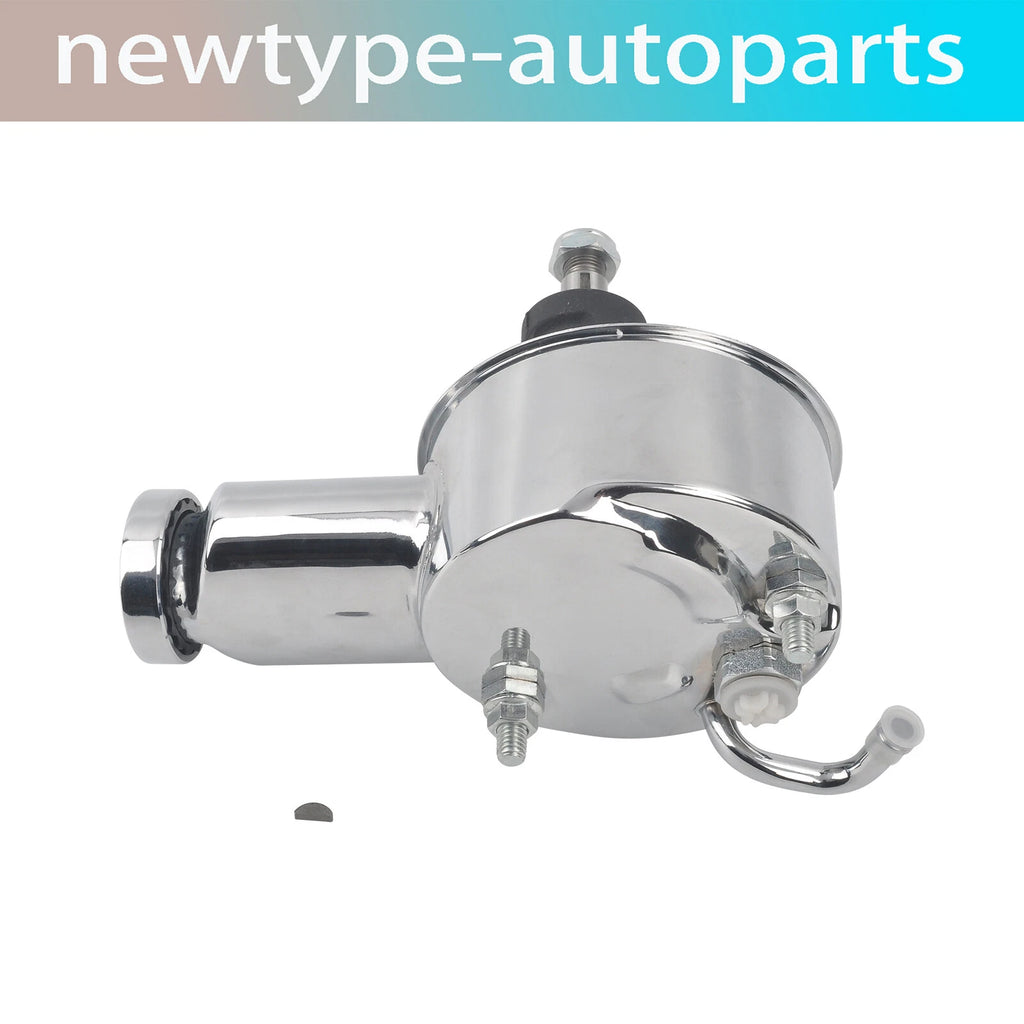 Saginaw Tear Drop Keyway Shaft Power Steering Pump for Chevy GM (Chrome)