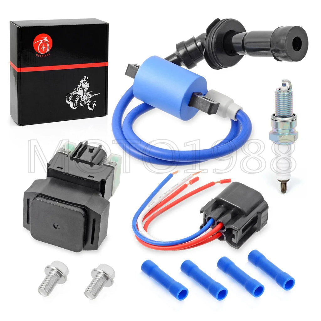 Ignition Coil Pack, Starter Relay, Spark Plugs for Yamaha Rhino 660 (2004–2007)
