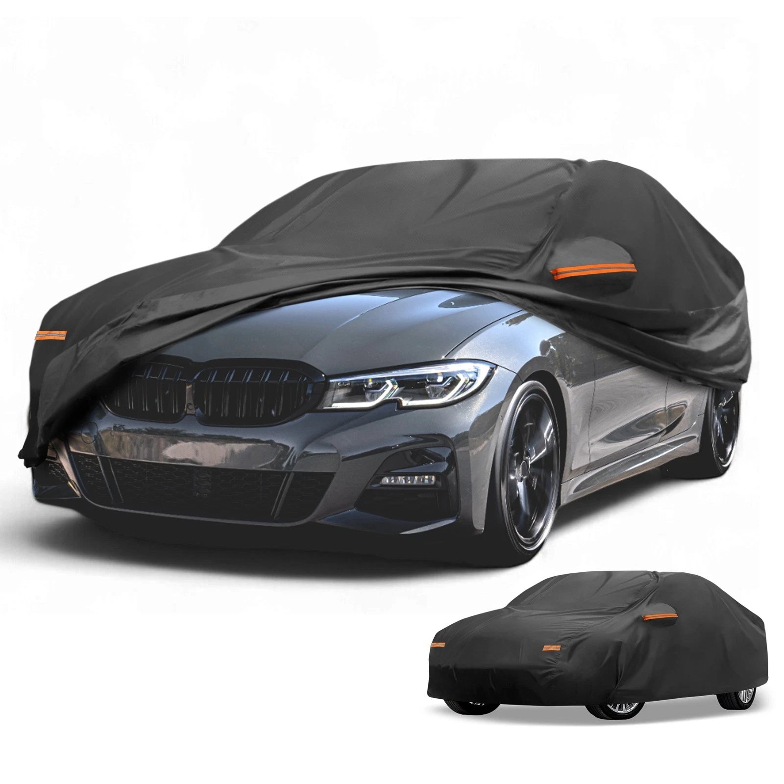 Waterproof Car Cover for BMW 3 Series (2016–2024) Black 210D-PU