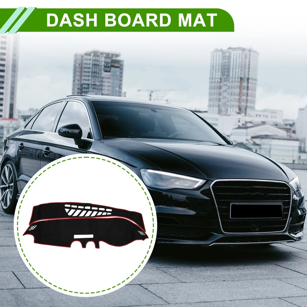 Dashboard Cover Mat for Audi A3 (2014–2020) Sun Protector Black Red