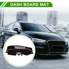 Dashboard Cover Mat for Audi A3 (2014–2020) Sun Protector Black Red