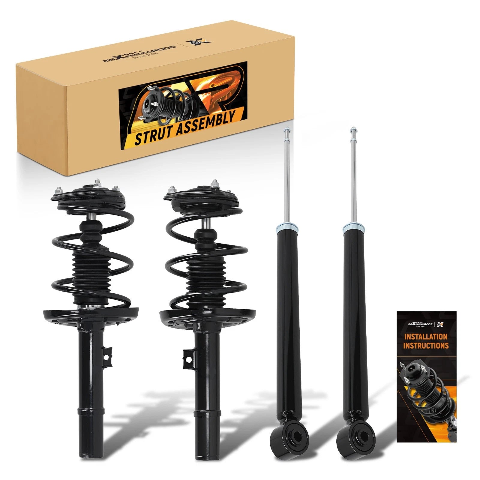 Set of 4 Complete Strut & Spring Assembly Rear Shocks for Honda Civic (2016–2021)