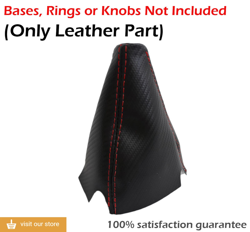 Manual Shift Boot for Acura TSX (2004–2008) Carbon Fiber Red Stitch
