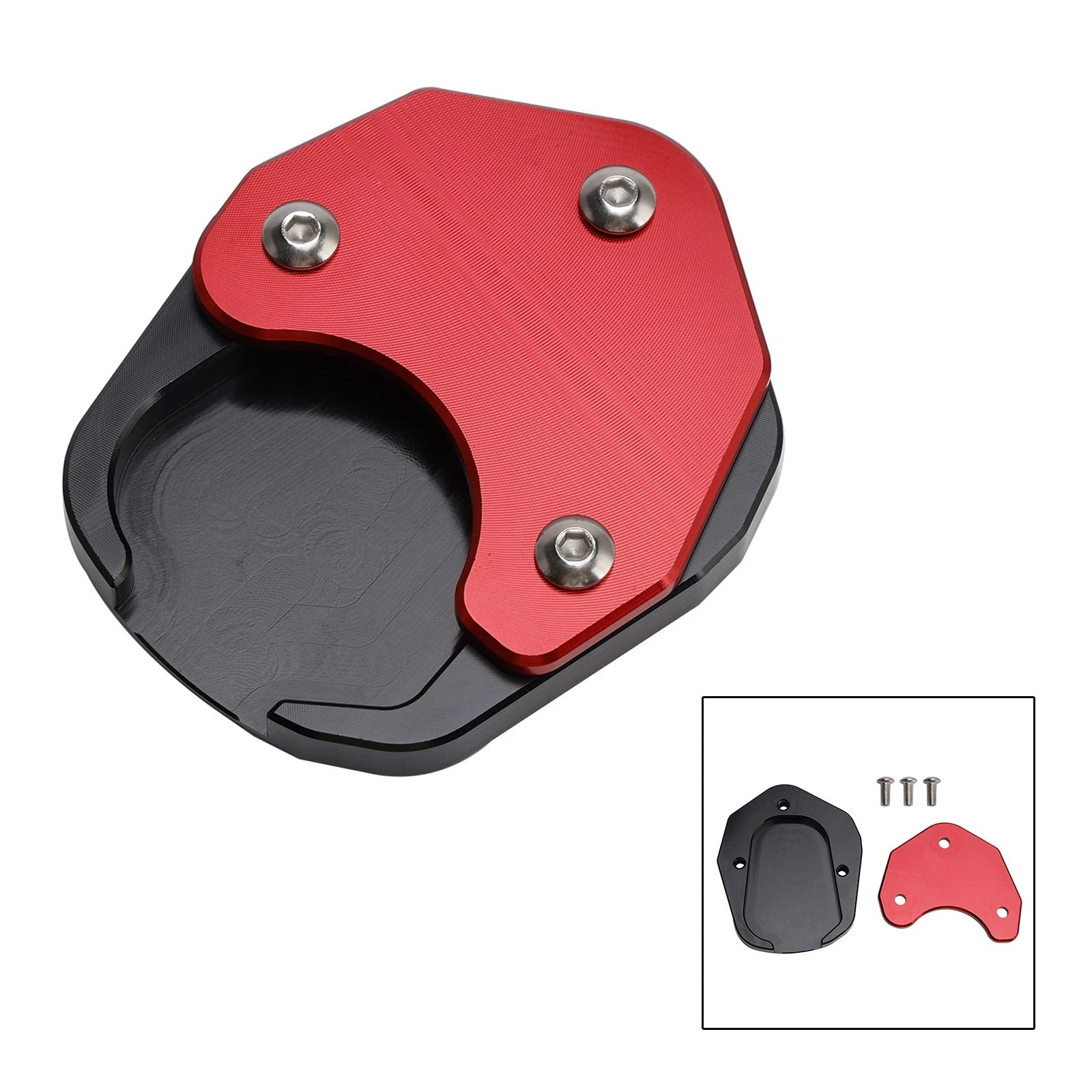 Kickstand Enlarger Plate Pad for Tiger Sport 660 (2022–2025) Red