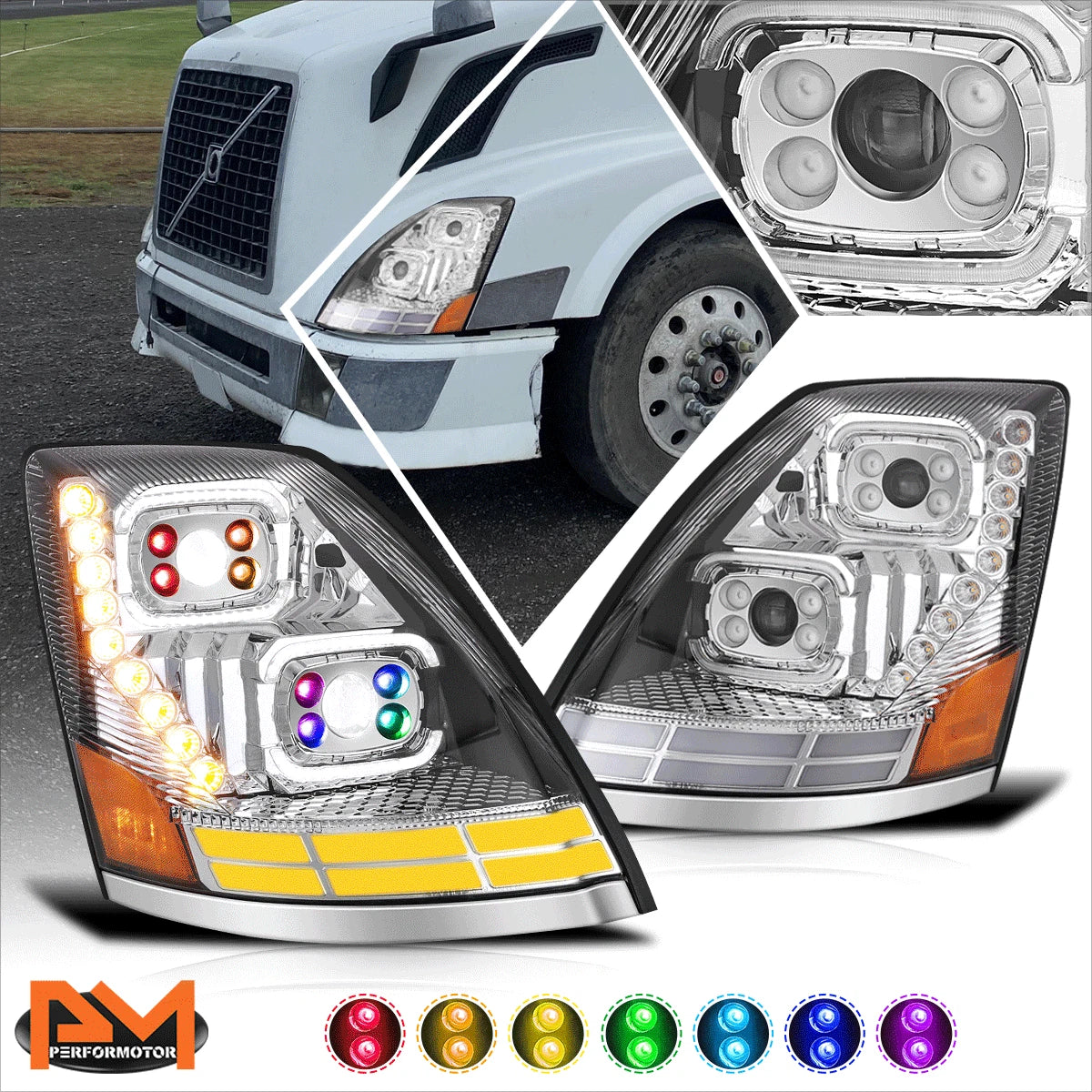Projector Headlights for VW Passat (2006–2010) Clear Corner Chrome