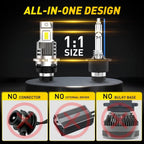 Set of 4 AUXITO D4S D4R D4C LED Headlight Bulbs for High Low Beam