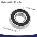 Set of 4 Deep Groove Ball Bearings 6002-2RS Z2 15x32x9mm