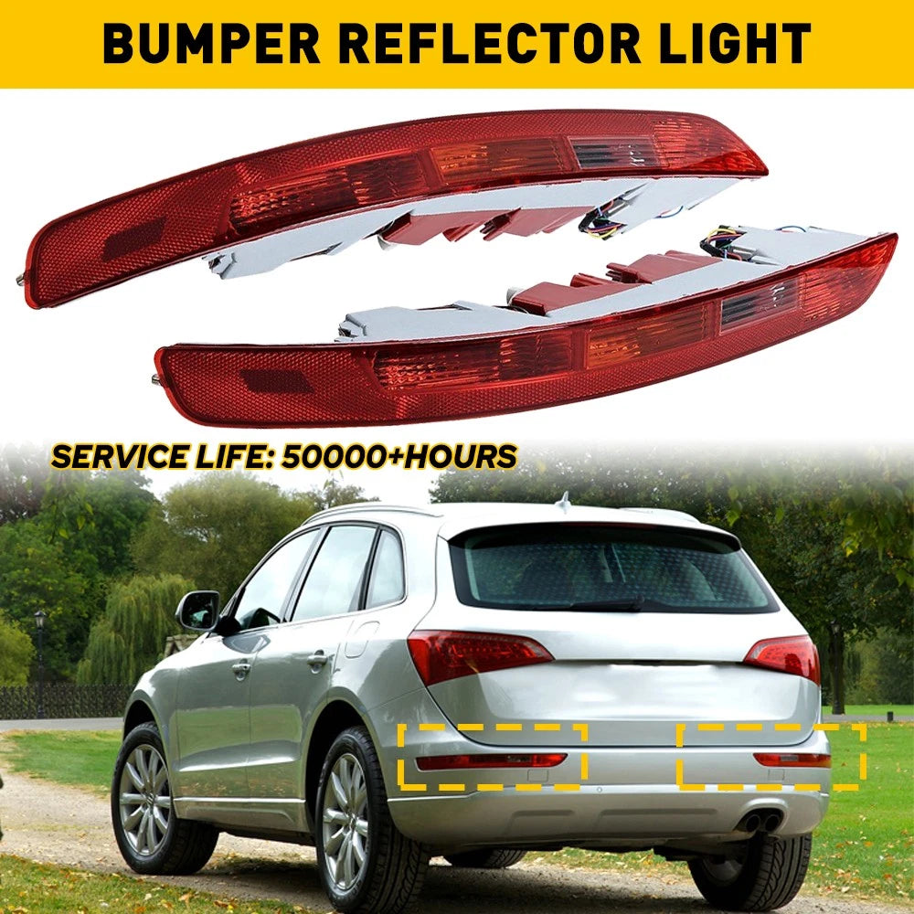 Set of 2 Rear Taillight Bumper Reflectors for Audi Q5 (2009–2016)