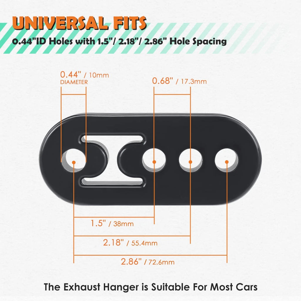 2X Muffler Exhaust Pipe Mount Bracket Hanger for Universal Applications