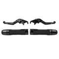 Black Extendable Brake Clutch Levers Grips Set for Suzuki GSR750 (2011-2016)