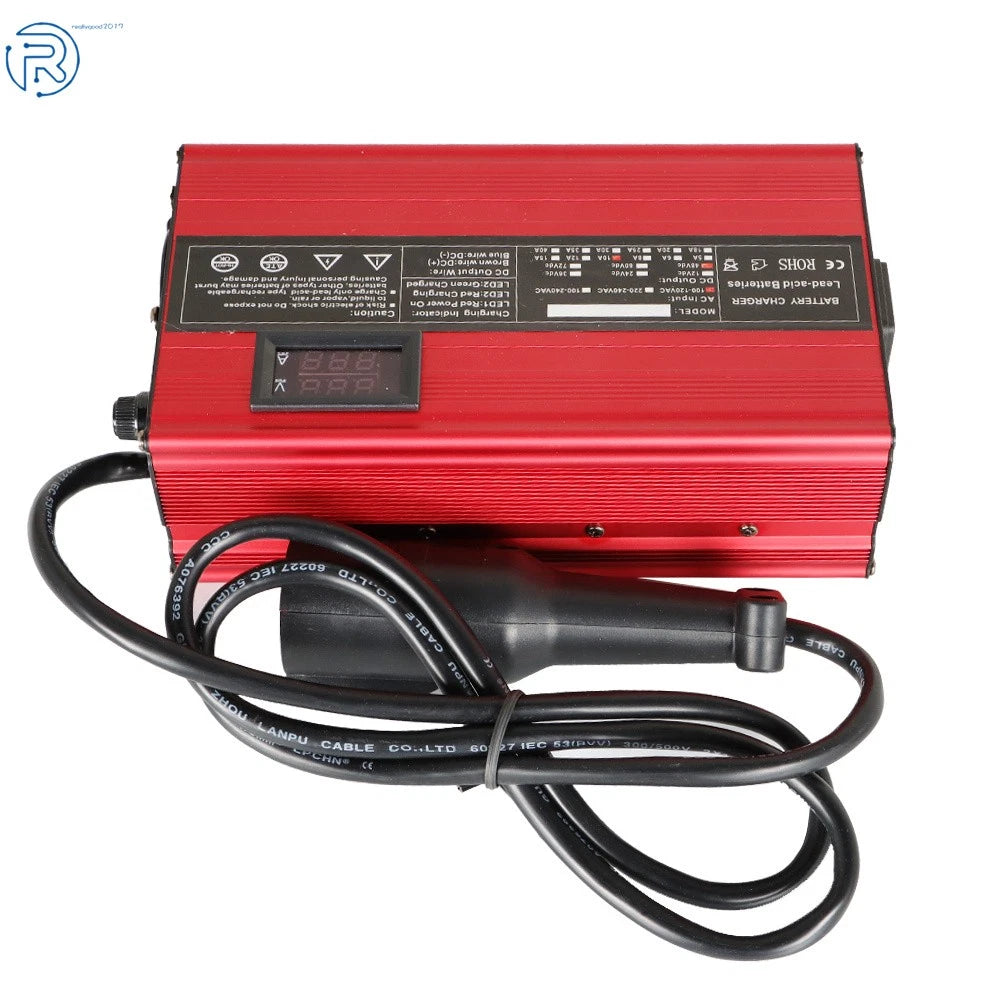 3 Pin Round Plug Battery Charger for Club Car Golf Carts (48V, 10A)
