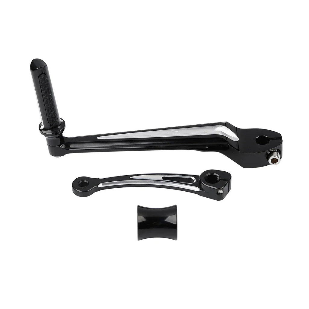 Black CNC Shifter Lever Set for Harley Street Glide, Softail (1986-2023)