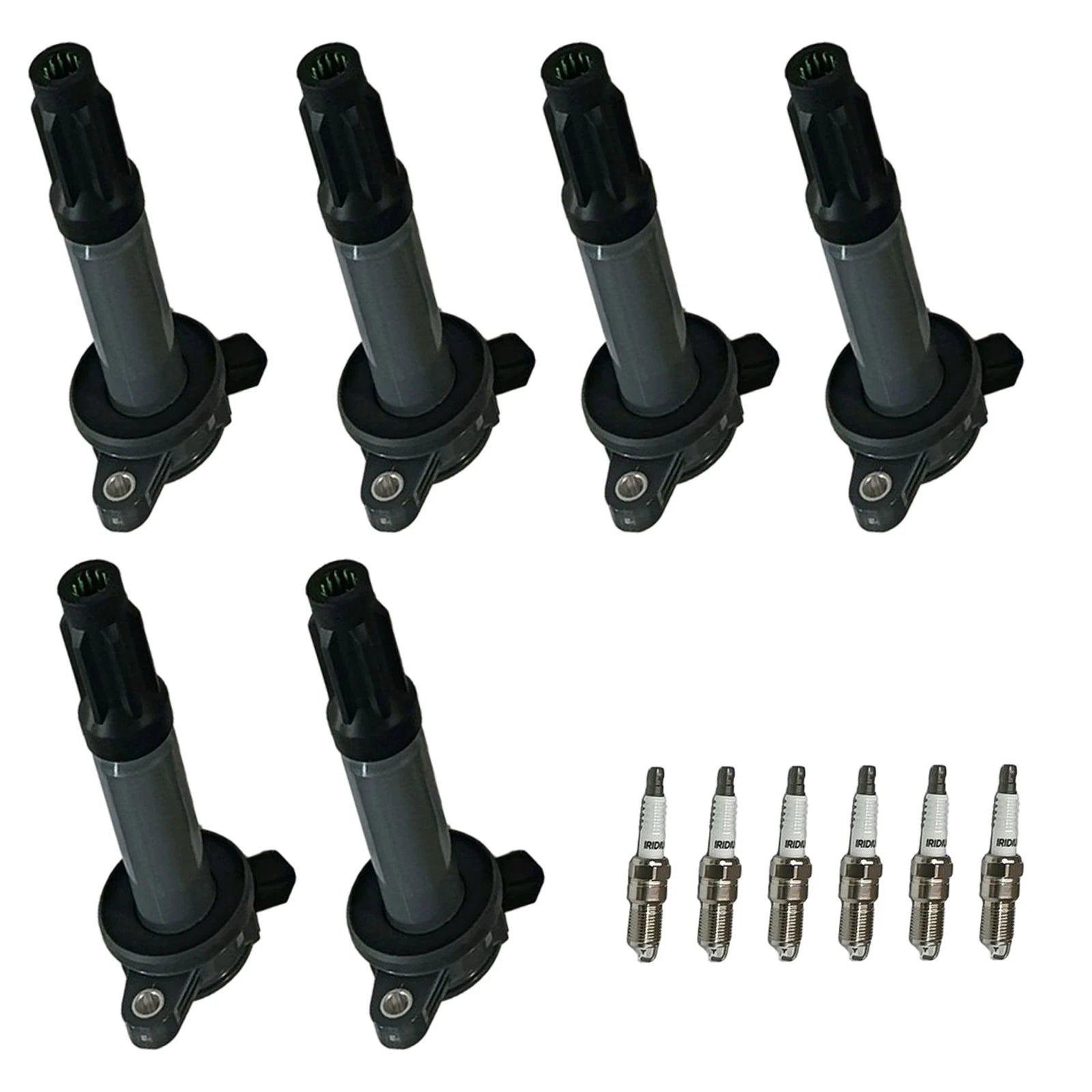 Set of 6 Ignition Coils & Spark Plugs for Mercury Ford Escape Fusion (2001–2012)
