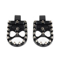 Black MX Style Rear Foot Pegs for Harley Softail Fat Bob Low Rider (2018-2023)