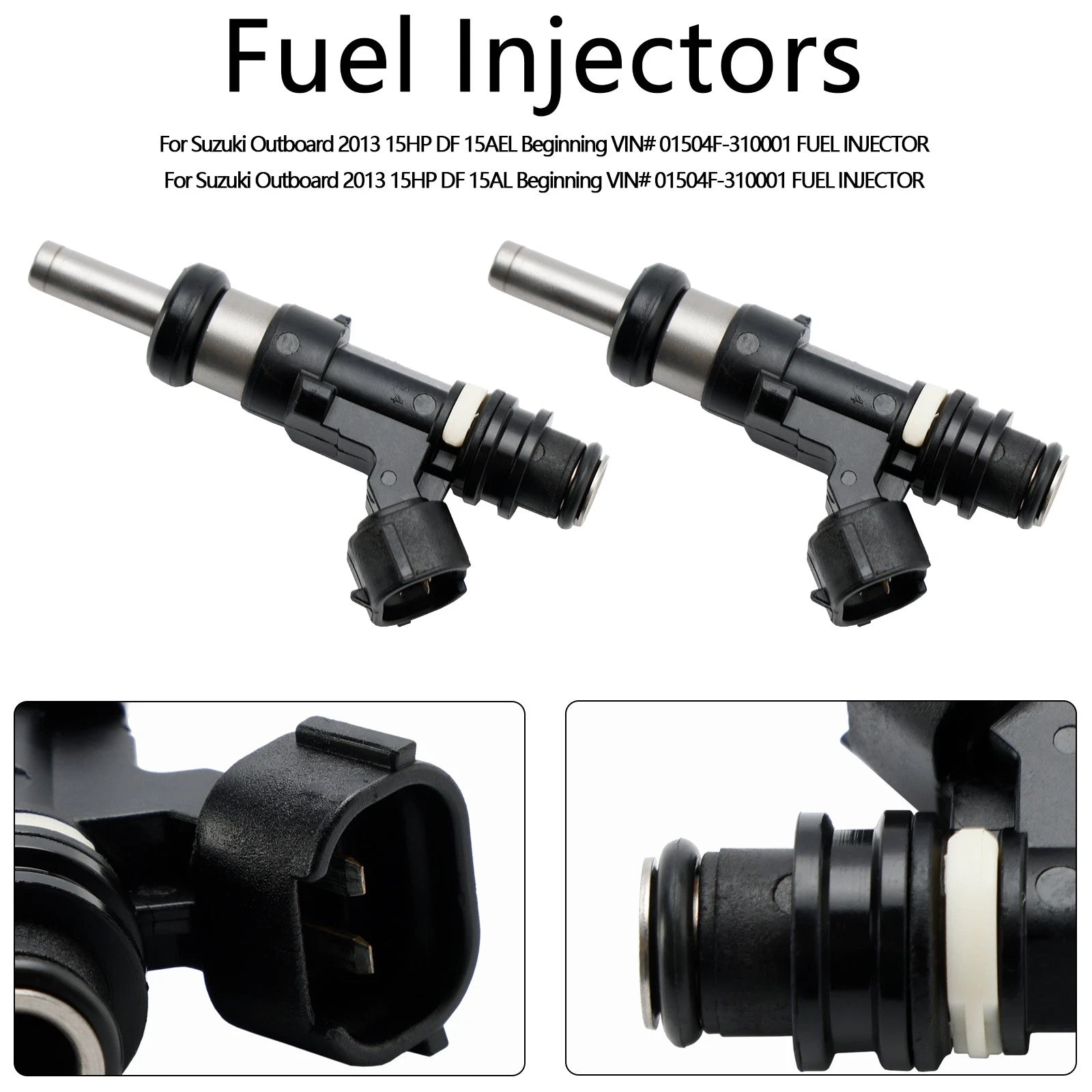 2X Fuel Injector 15710-89L00 for Suzuki Outboard DF 15HP 9.9HP 20HP