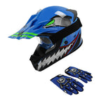 Youth ATV Helmet Goggles Gloves Set for Off Road UTV Motocross Racing