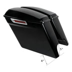 5" Stretched Hard Saddle Bags & Conversion Bracket Kit for Harley Softail (1984–2017)