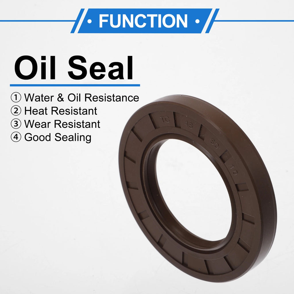 Set of 2 Oil Seal Rotary Shaft Seal FKM Rubber 48x80x10mm
