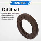 Set of 2 Oil Seal Rotary Shaft Seal FKM Rubber 48x80x10mm