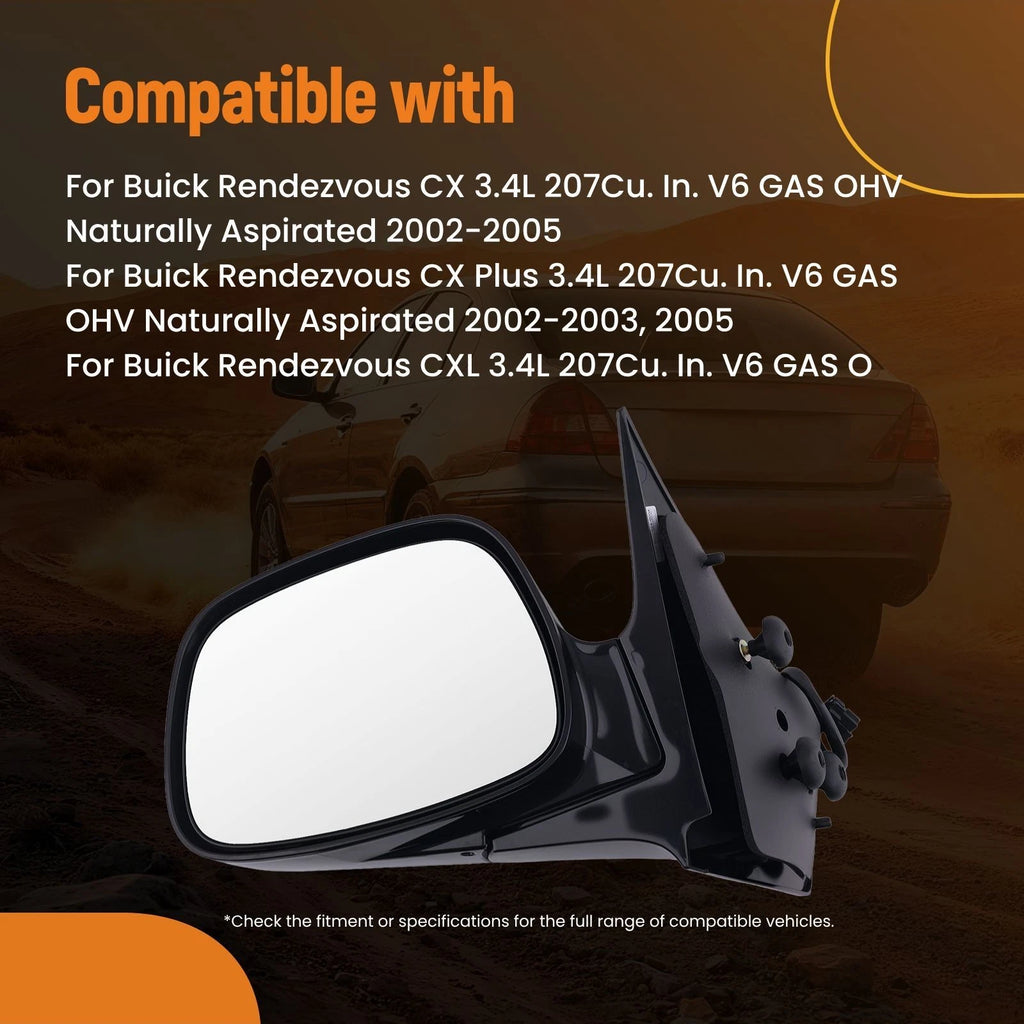 Power Rear Side View Mirror for Buick Rendezvous (2002–2007) GM1320300