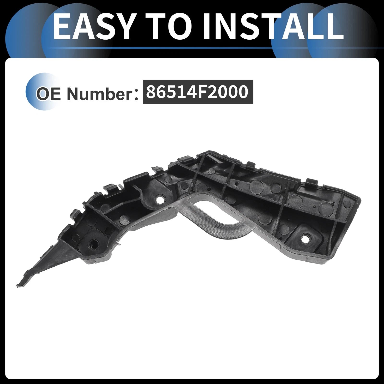 1pc Right Front Bumper Retainer Bracket No.86514F2000 for Hyundai Elantra (2017–2018)