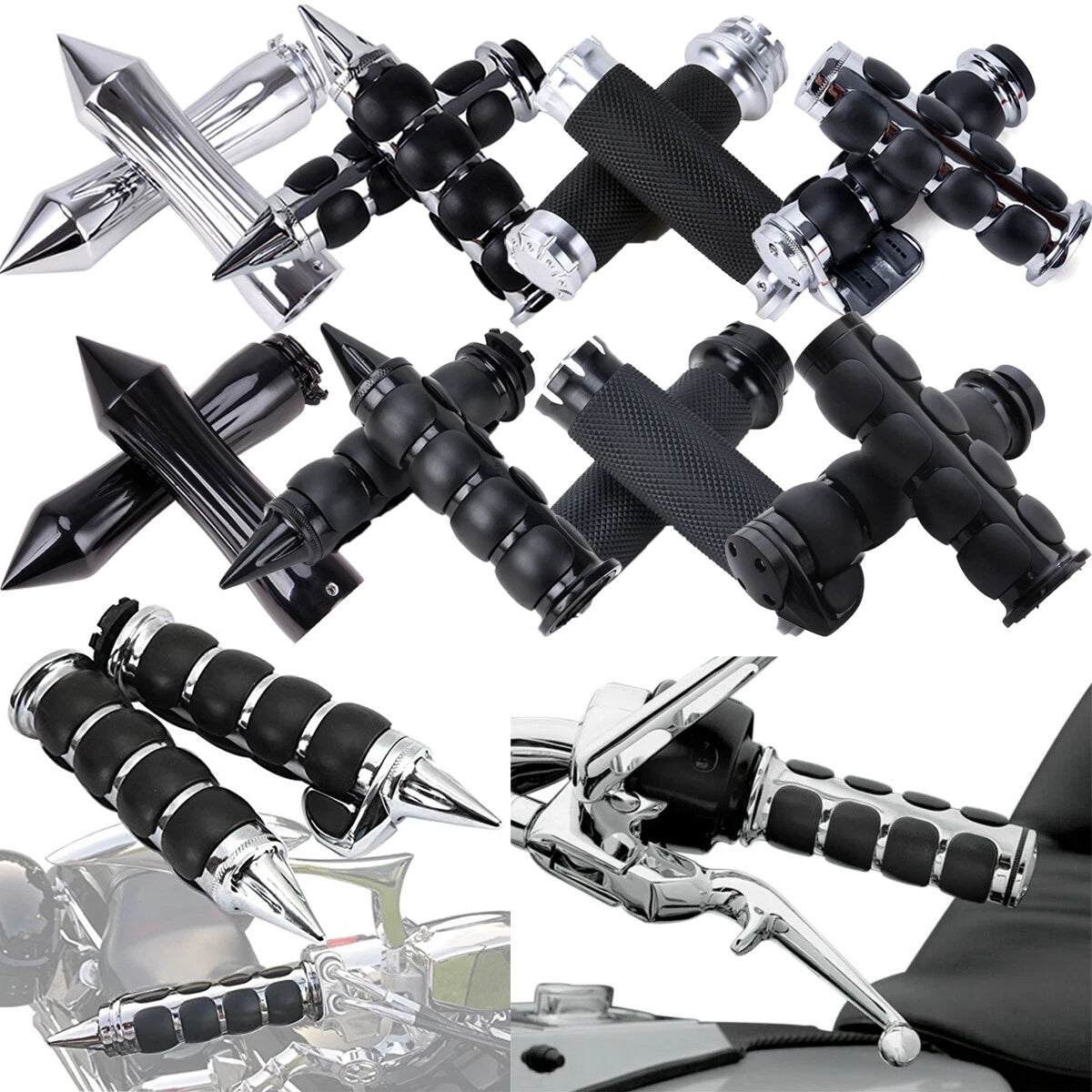 Motorcycle Hand Grips for Harley Touring Road King Glide Softail FX Sportster 1"