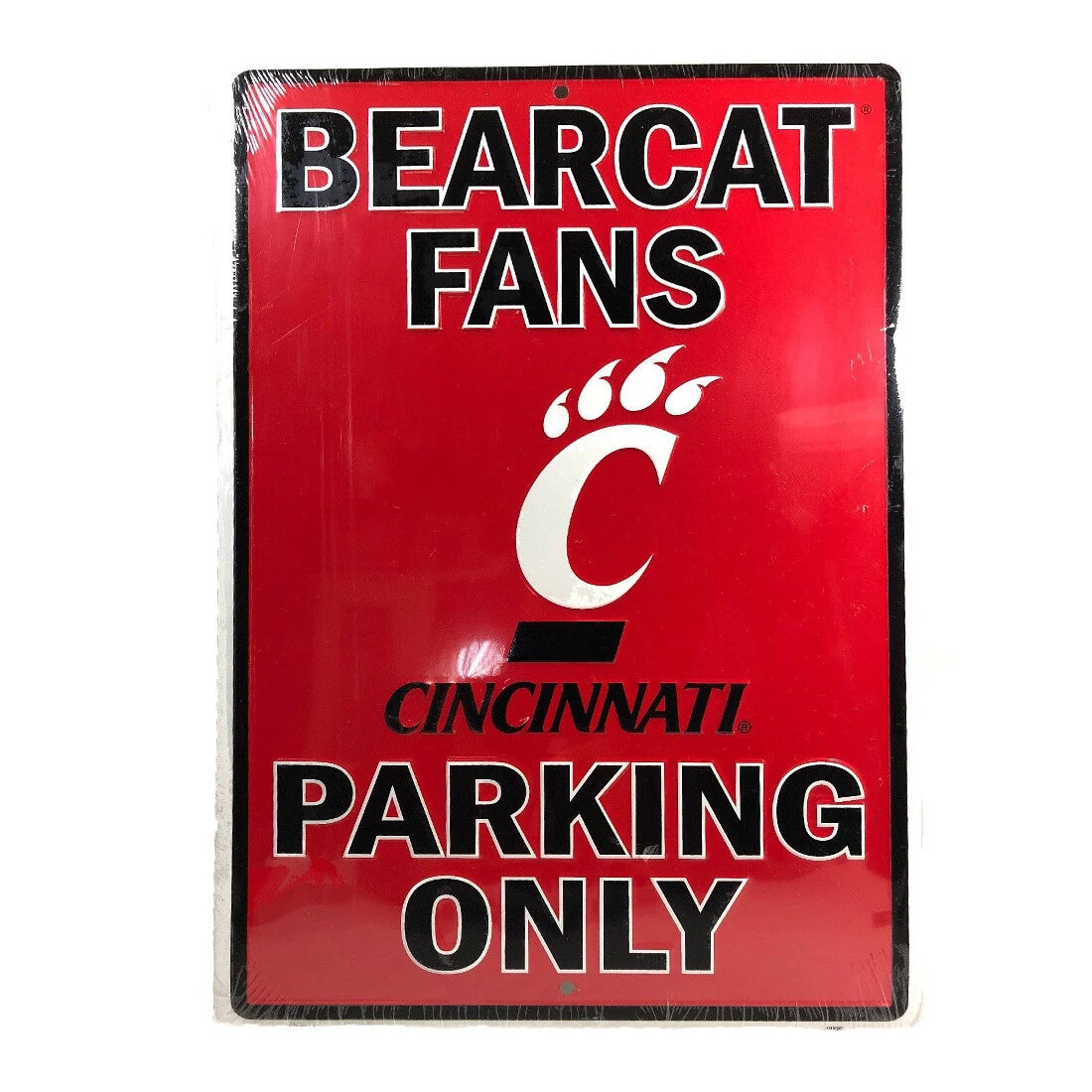 Cincinnati Bearcats Parking Sign 12 x 18