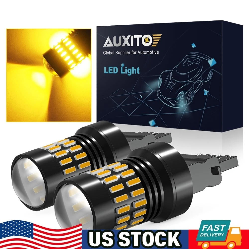 2X LED Turn Signal Parking Bulbs for Make Model (YYYY–YYYY) Amber Yellow
