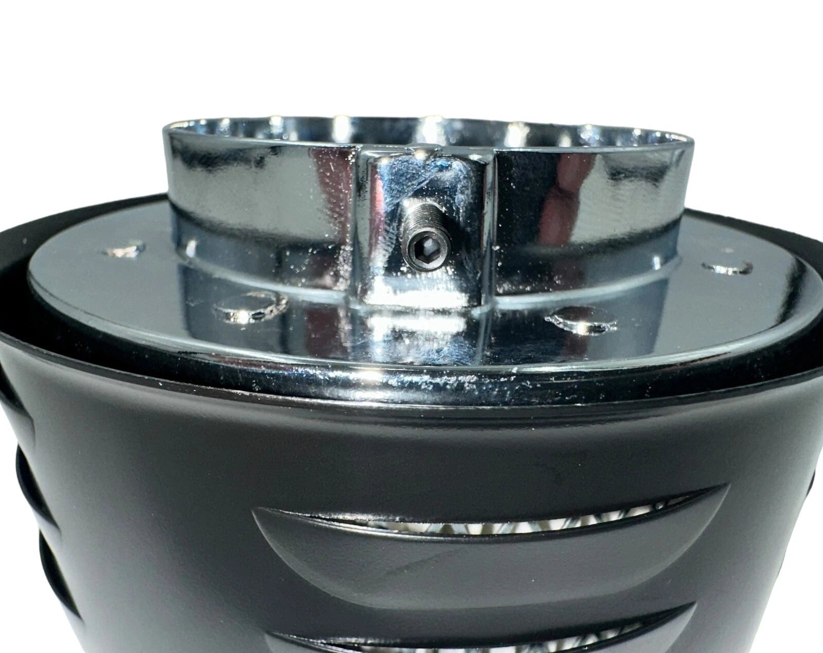 Air Cleaner Assembly 4 Inch Black Short Louvered for 2 Barrel Carb (1950–)