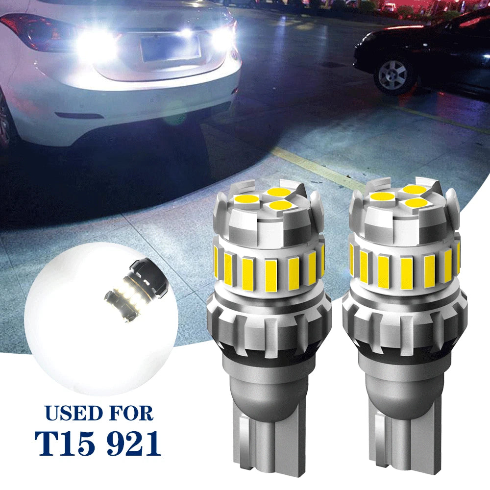 2X LED Reverse Back Up Light Bulb 921 912 W16W 904 906 916 T15 6000K