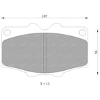 Front Disc Brake Pad Set for Toyota Bundera RJ70 LJ70 LJ71 (1984–1991)