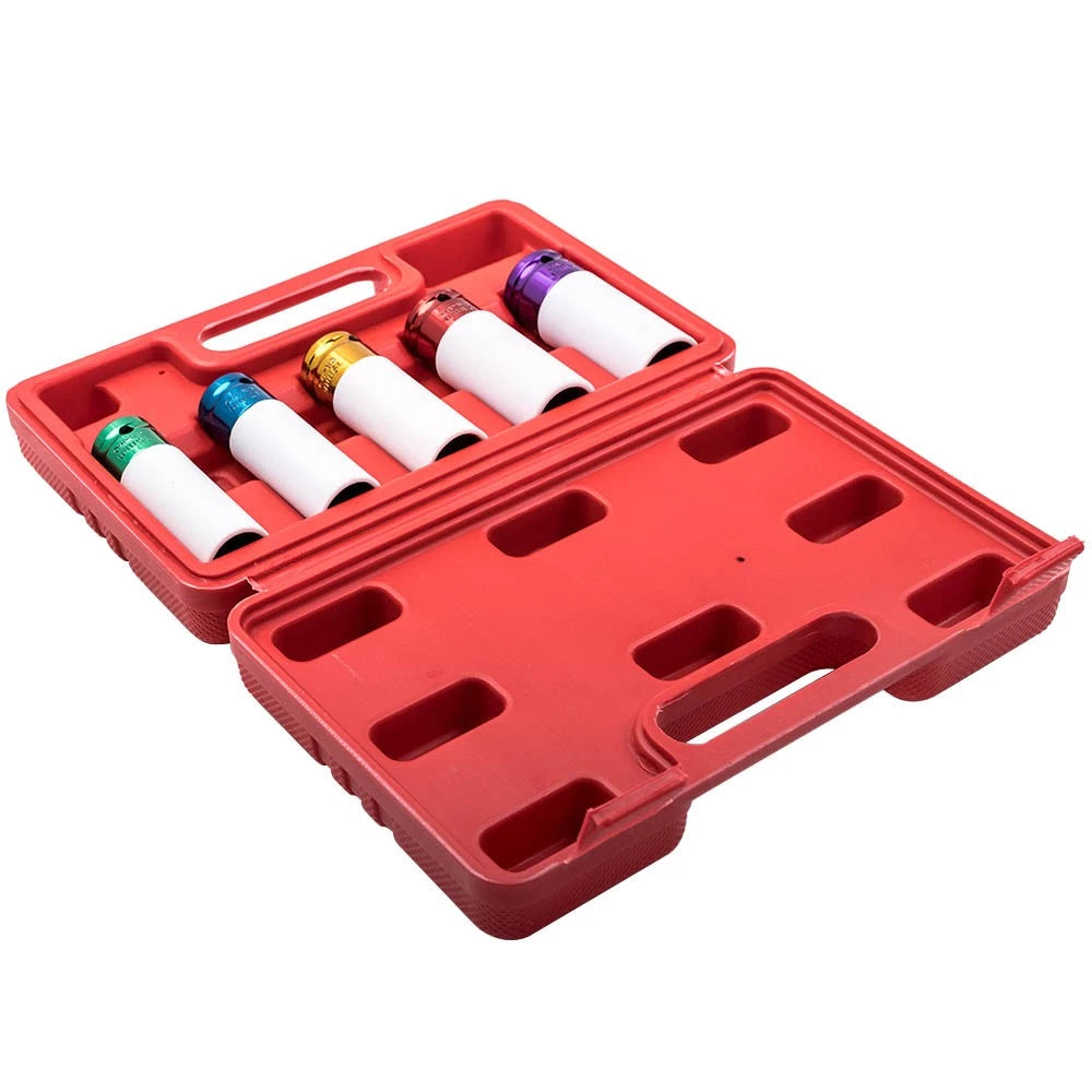 Thin Wall Lug Nut Removal Tool Set 6-Point for Impact Socket