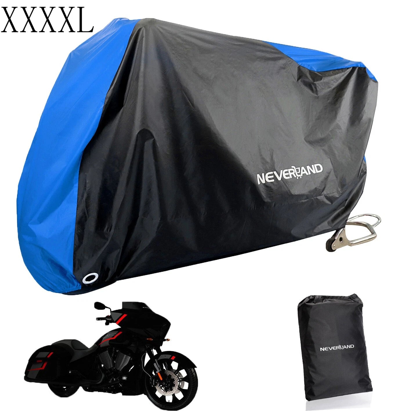4XL Waterproof Motorcycle Cover for Harley Davidson (Heavy Duty, UV, Snow)