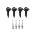 Set of 4 Ignition Coils & NGK Platinum Spark Plugs for Accent Rio (2006–2011)