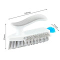 Multi Head Grout Scrub Brush with Squeegee Tool for Bathroom Kitchen