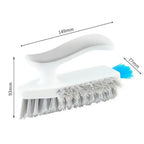 Multi Head Grout Scrub Brush with Squeegee Tool for Bathroom Kitchen