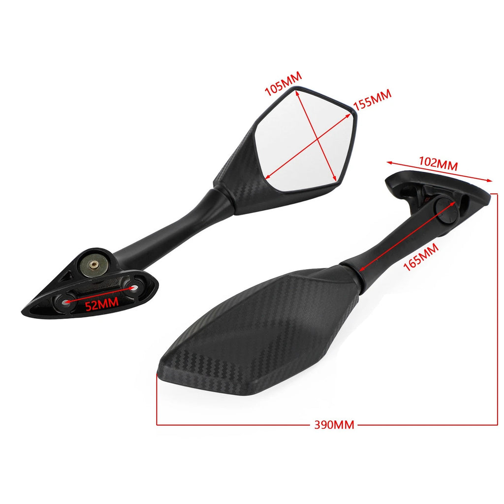 Rear View Mirror Pair Black for Yamaha GPD 125 155 NMax YZF-R3 R25 (2015–2021)