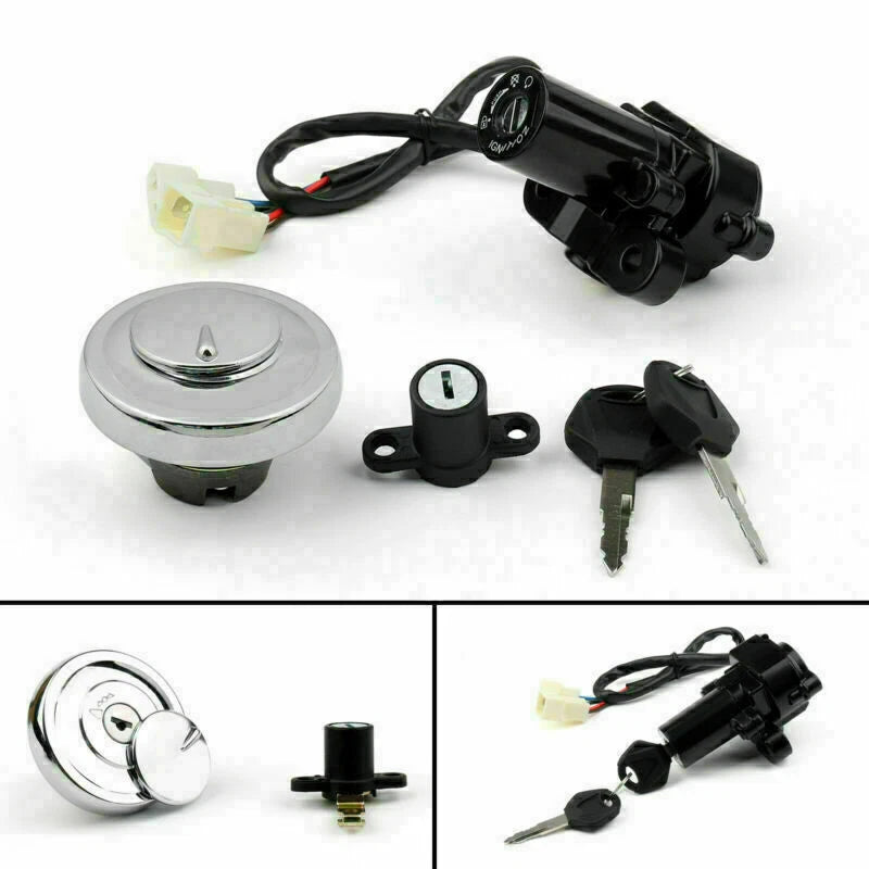 Ignition Switch Gas Cap Cover Lock Key Set for Yamaha XVS950 V-Star (T9)